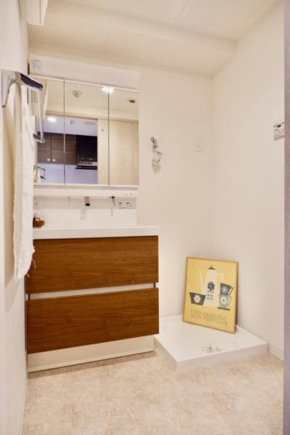 嬉しい独立洗面台。