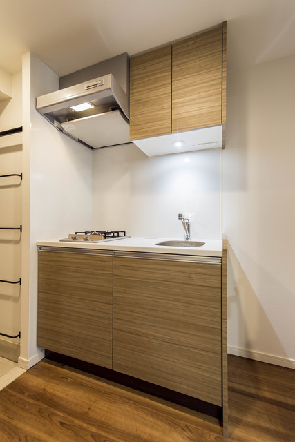 木目調のパネルが導入されているキッチンです。※写真は同タイプ住戸です。