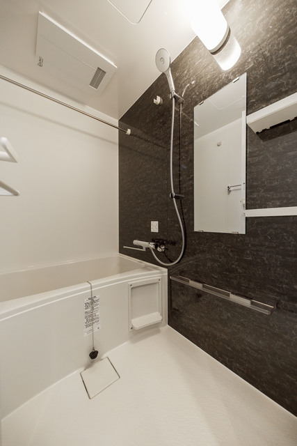 ダークトーンのパネルが落ち着いた空間を奏でています。※写真は同タイプ住戸です。