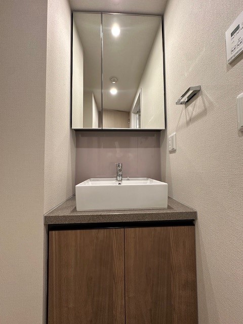 嬉しい独立洗面台。