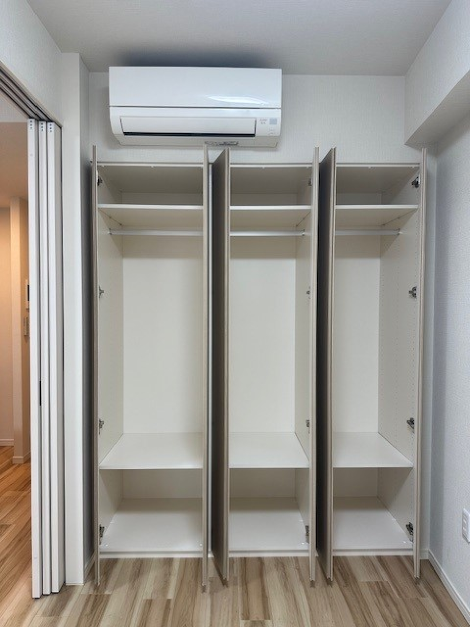 収納を開けた時の様子。