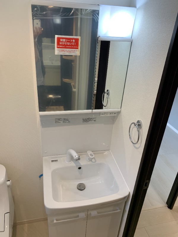 嬉しい独立洗面台。