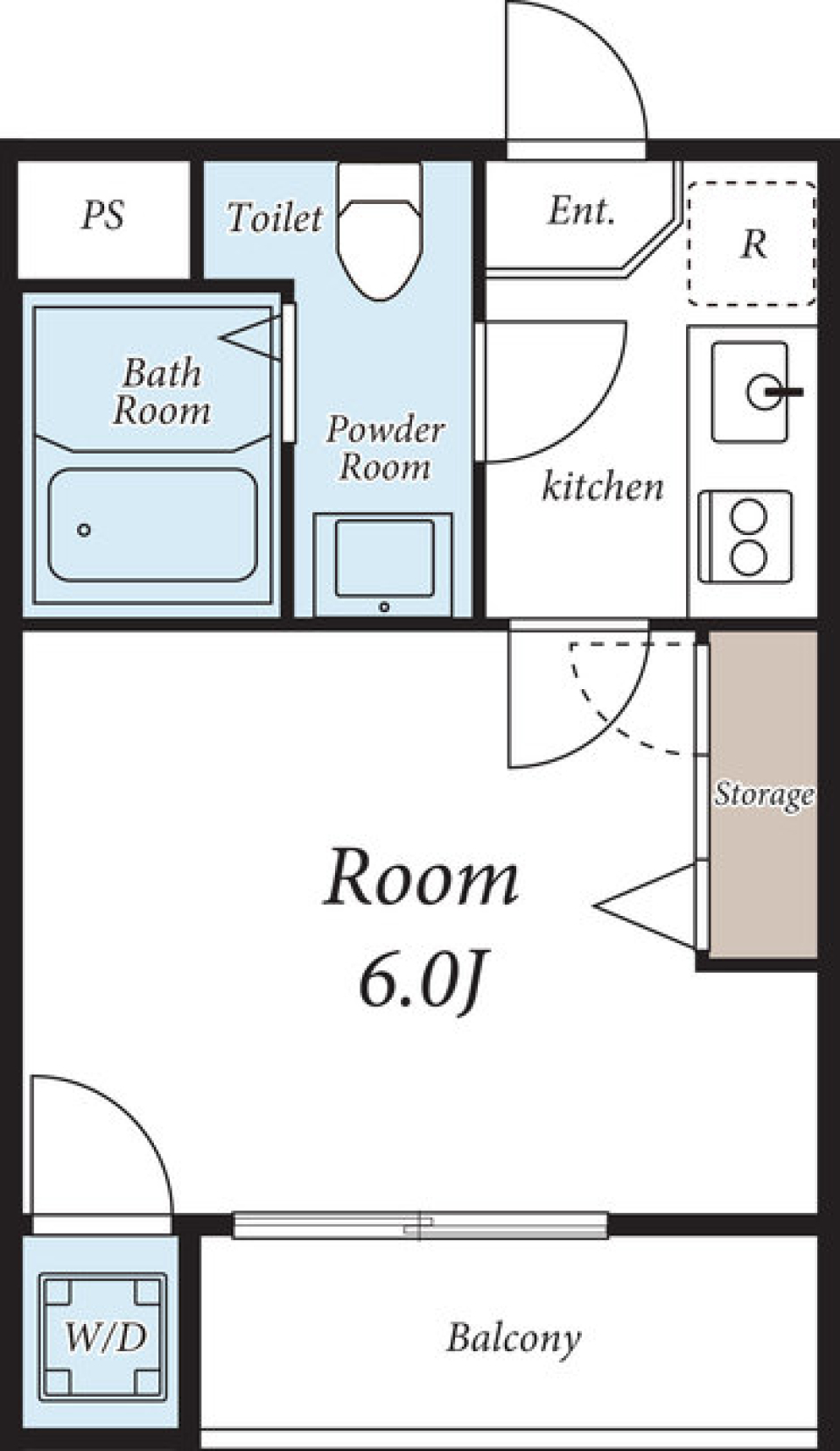 ラティス新橋 402号室の間取り図