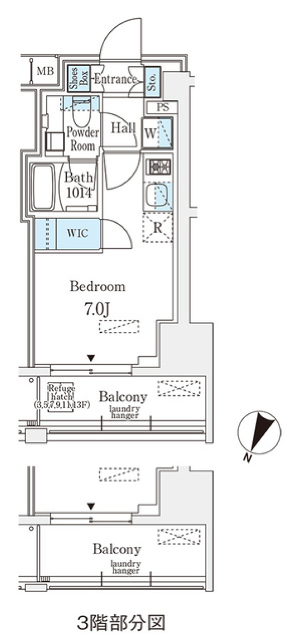 品川区から始める１Rの生活［築浅］の間取り図