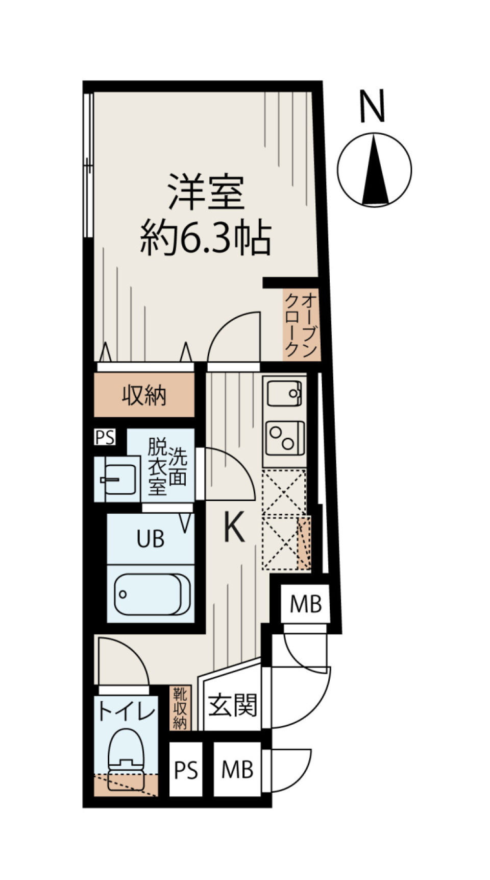 学生さん注目！隅田川の新築1K！の間取り図