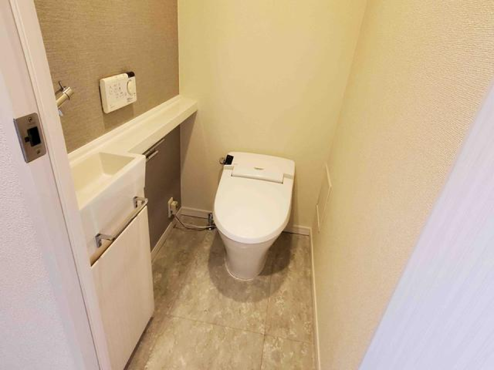 手を洗うところもあるトイレです。