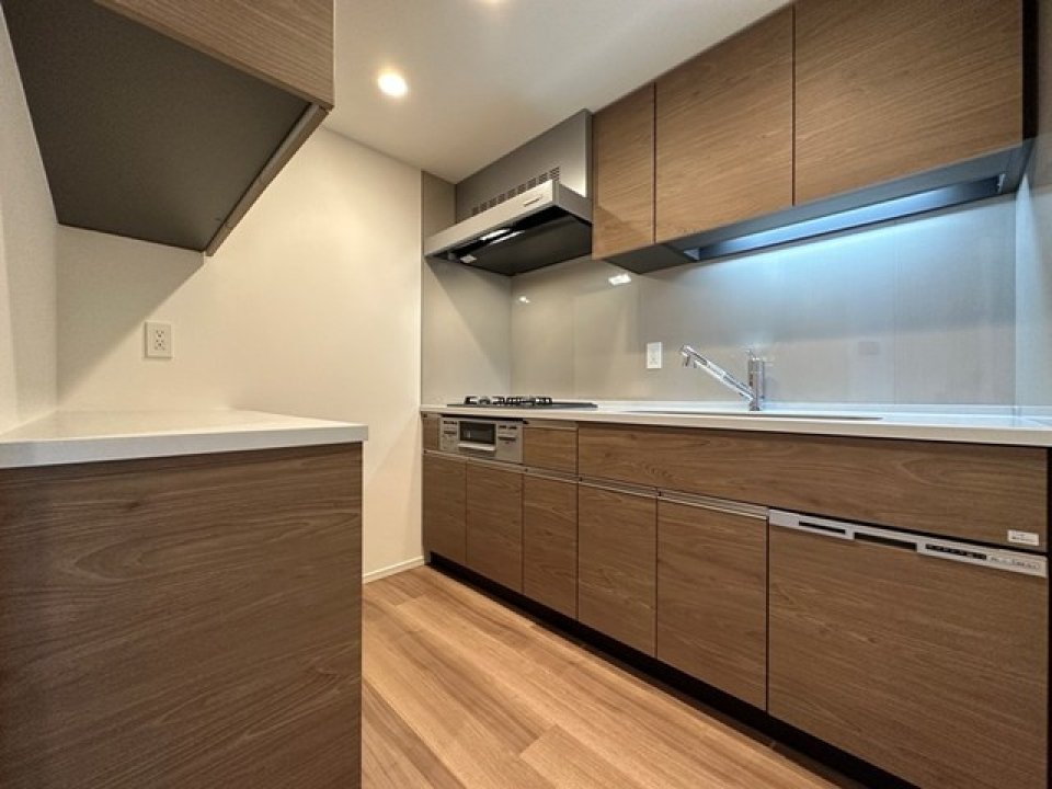 背面にもカウンターがあり料理効率アップ間違いなし