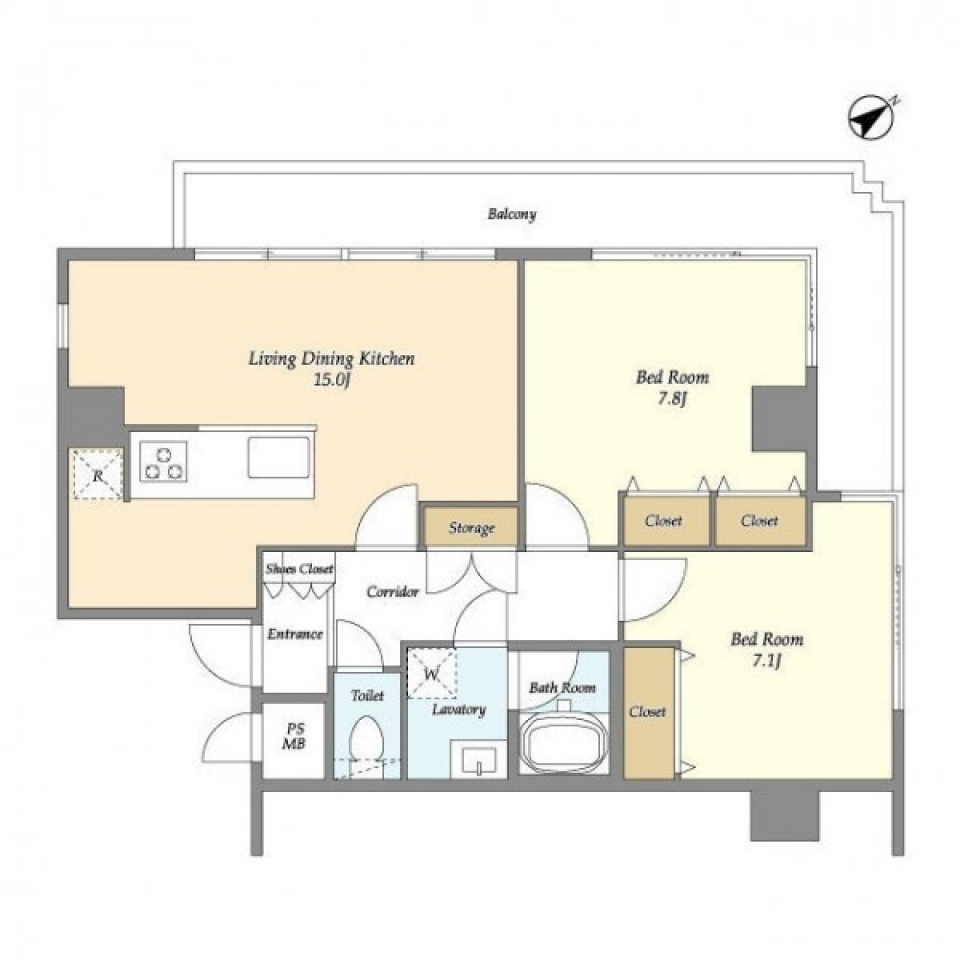 グレージュ、好き！の間取り図