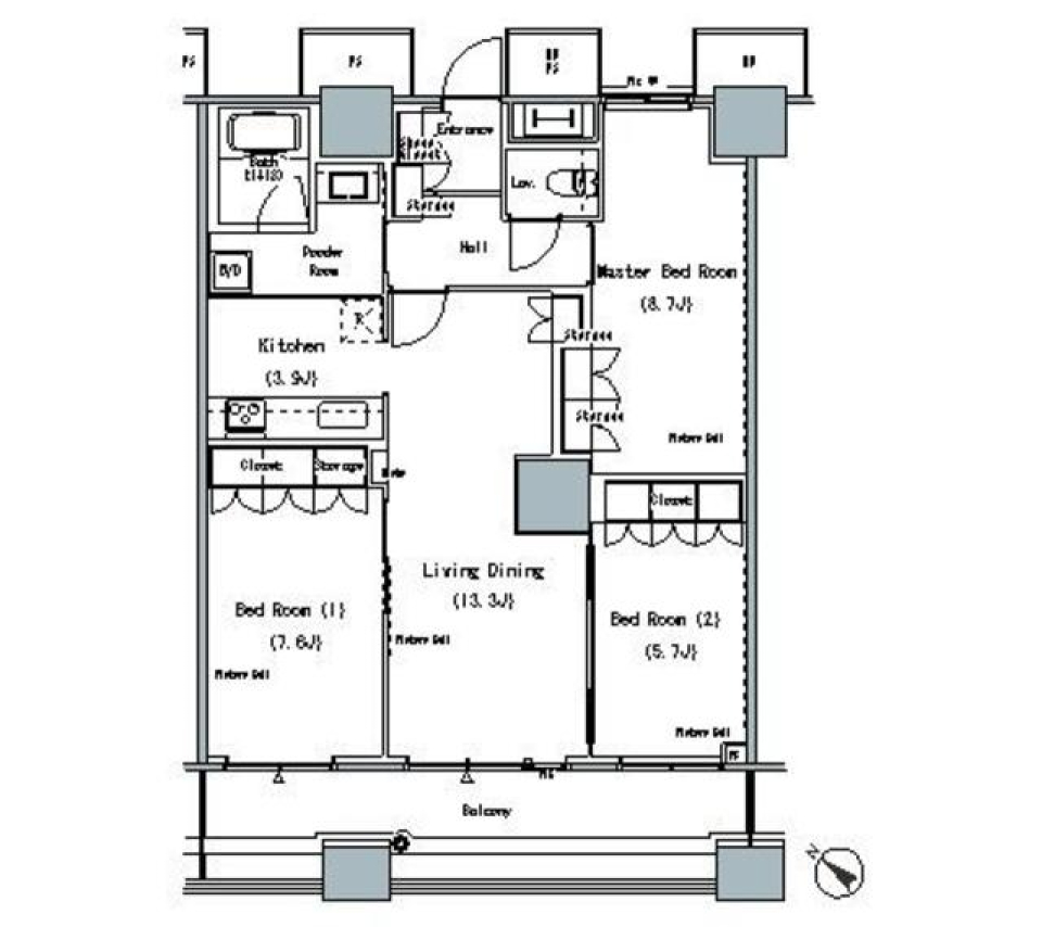 応接できそうな共有スペースのあるところ［ペット可］の間取り図