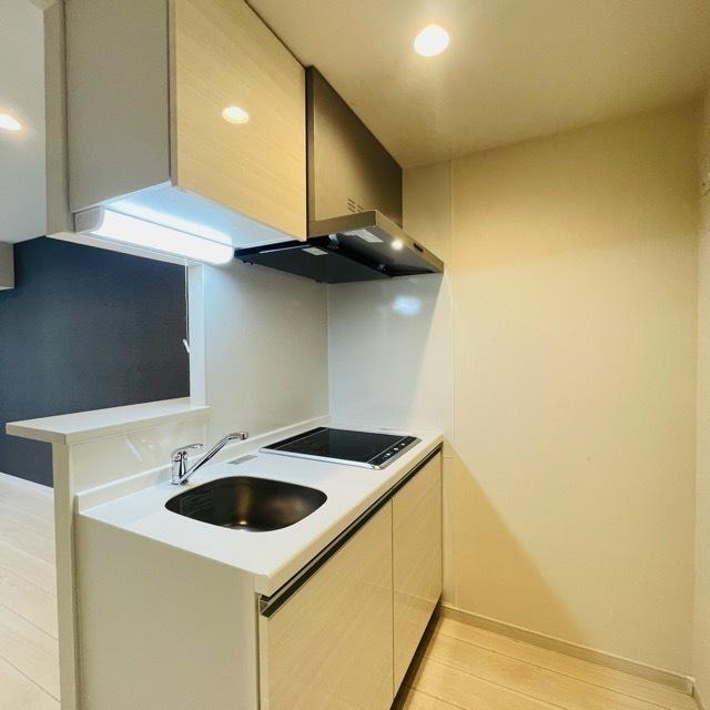 ２口のガスコンロで料理ができます。