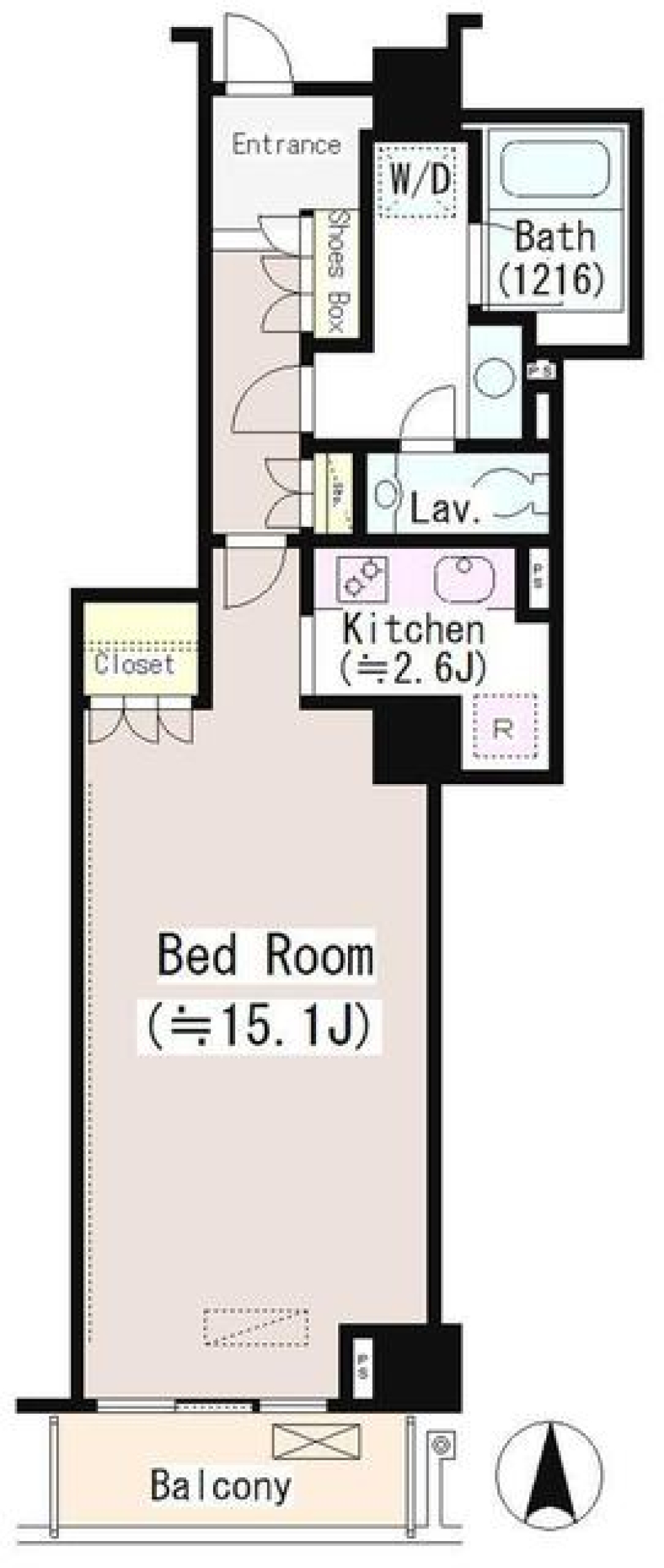 恵比寿で始めるオシャレな暮らしの第一歩の間取り図