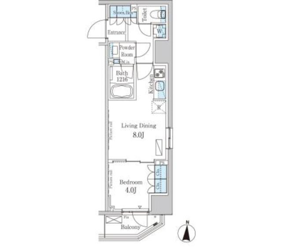 ライフスタイルを演出する１LDKの間取り図