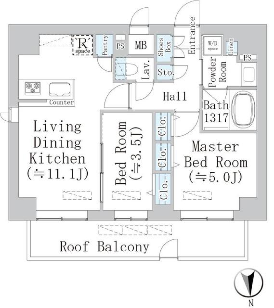 板橋区の2LDKに住まう［新築・ペット可］の間取り図