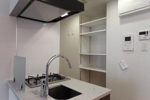 ２口のガスコンロが導入されています。※写真は同タイプ住戸です。