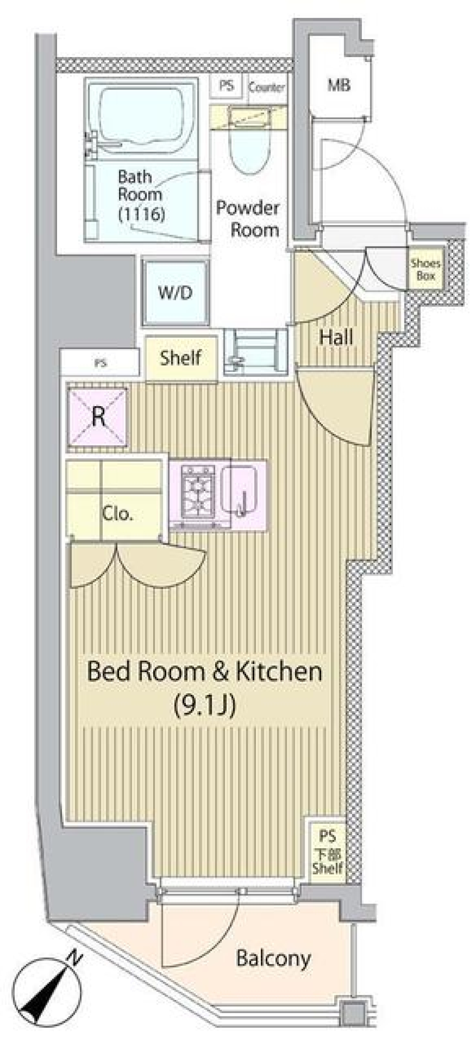 青山学院大学のお隣で暮らすの間取り図