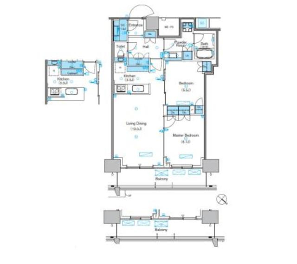 最上階から見える豊洲ビューに魅せられて［ペット可］の間取り図