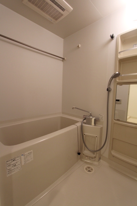 シンプルな浴室。