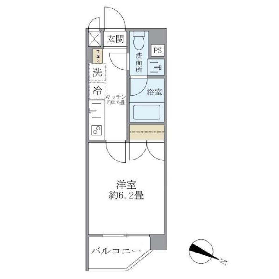 レジデンス西馬込 318号室［ペット可］の間取り図