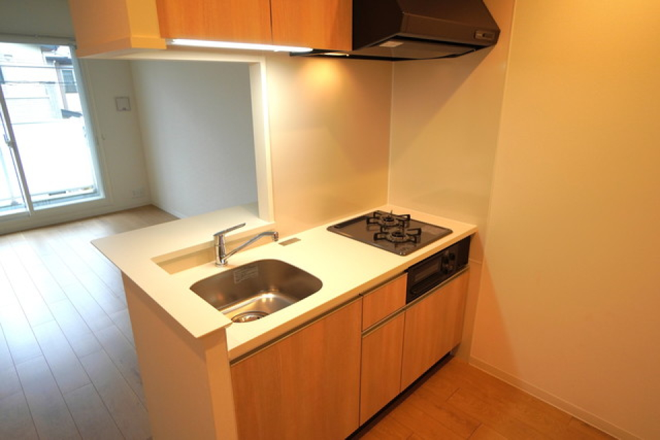 2口のガスコンロが導入されています。※写真は同タイプ住戸です。