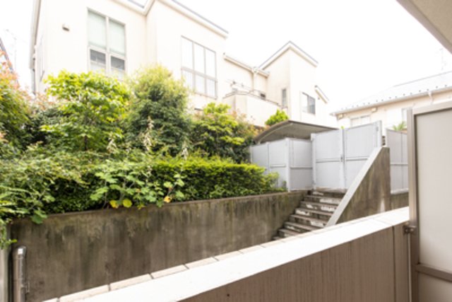 １階から眺める景色。