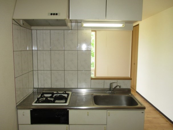 2口コンロついてます。