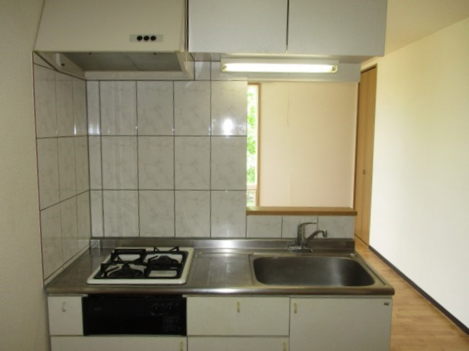 2口コンロついてます。