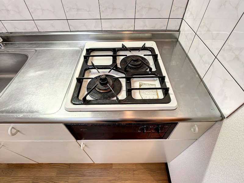 2口ガスコンロ付きです