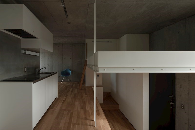 3層に分かれた立体的な空間構成。