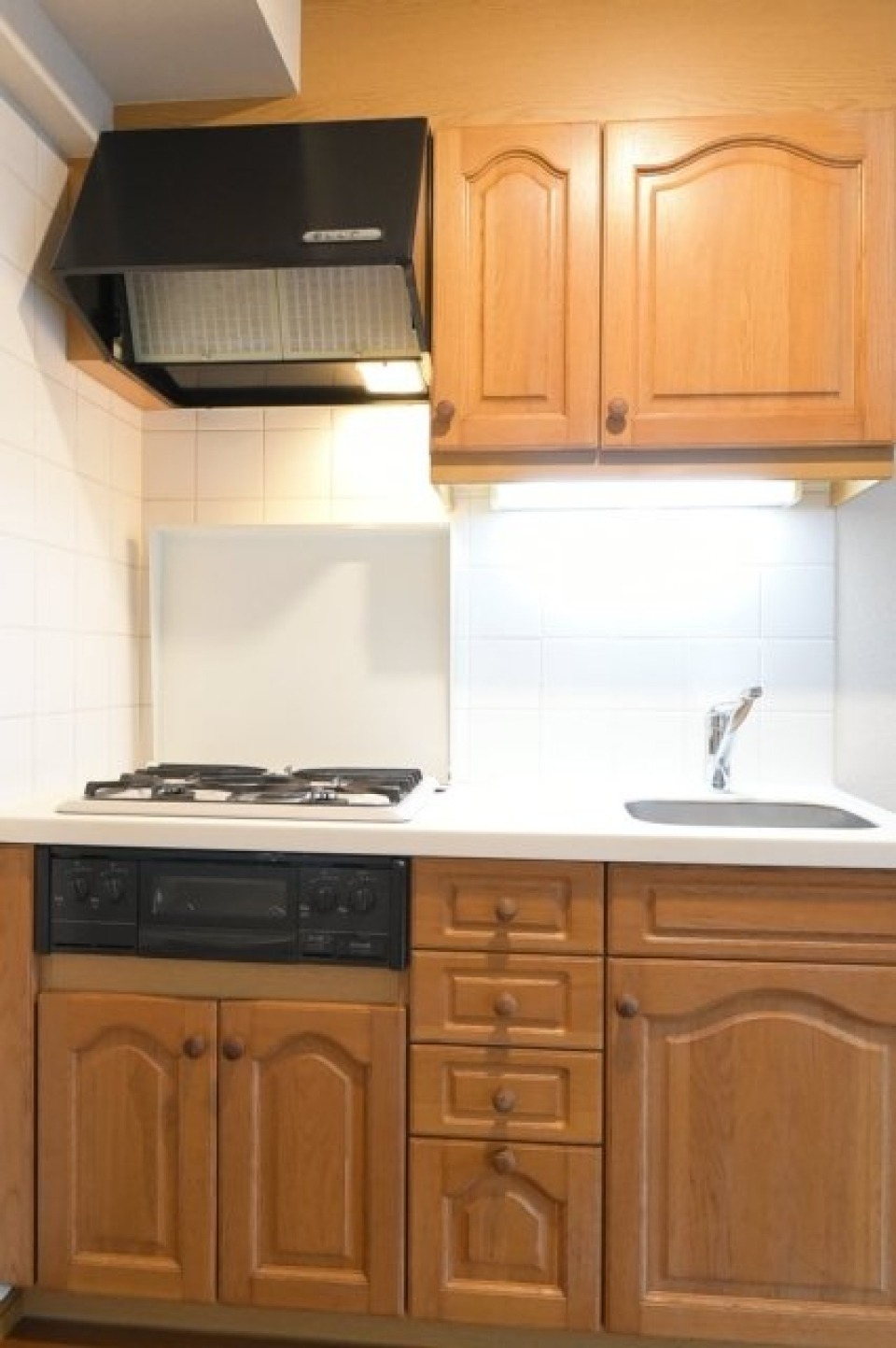 ３口のガスコンロが導入されています。