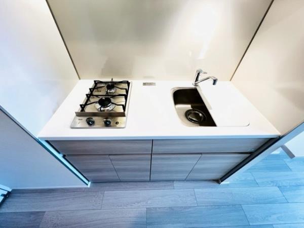 2口のガスコンロ付きです。