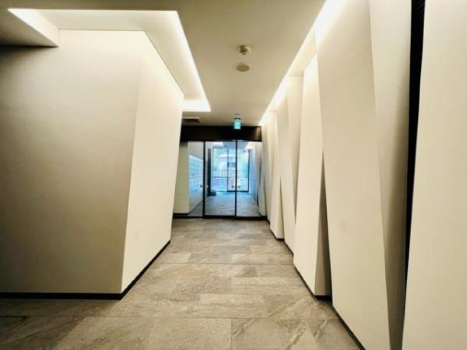 デザインチックなロビー。