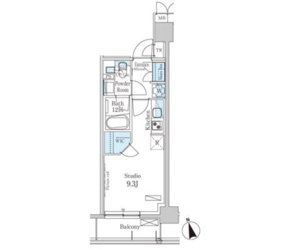 パークアクシス日本橋兜町　804号室の間取り図