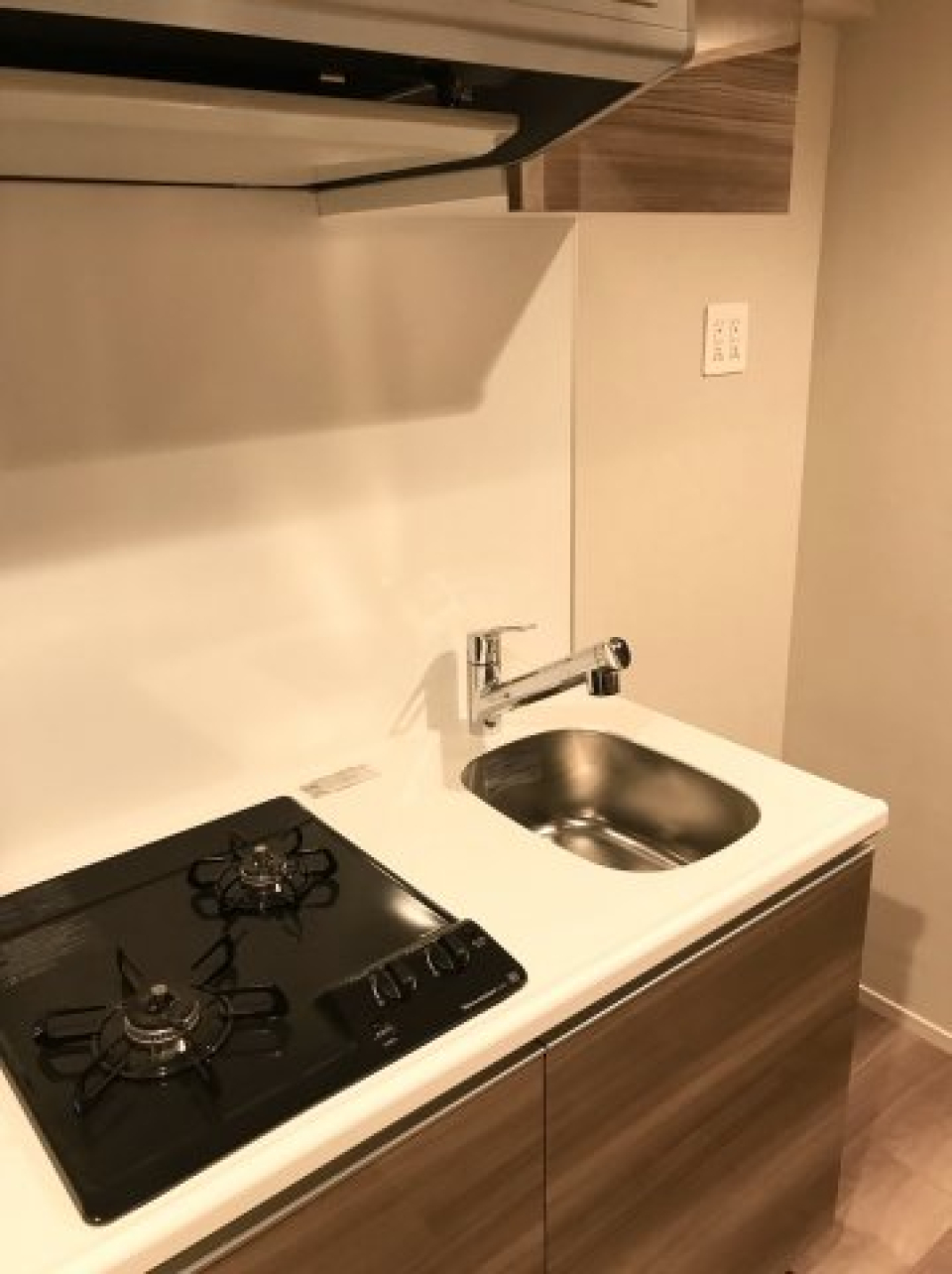 キッチンもブラウン