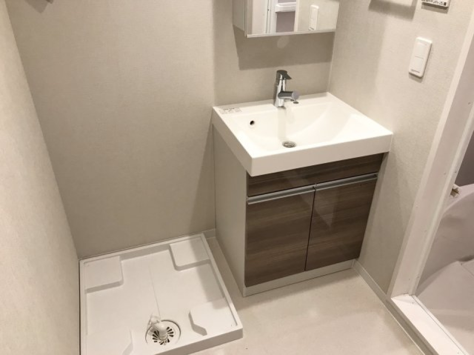 洗濯機置き場はここ