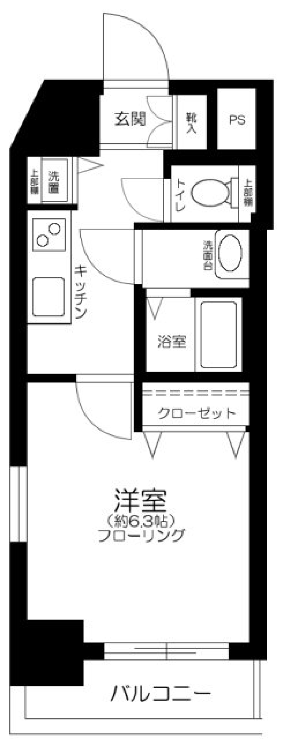 池袋のミニマリスト・ホームの間取り図
