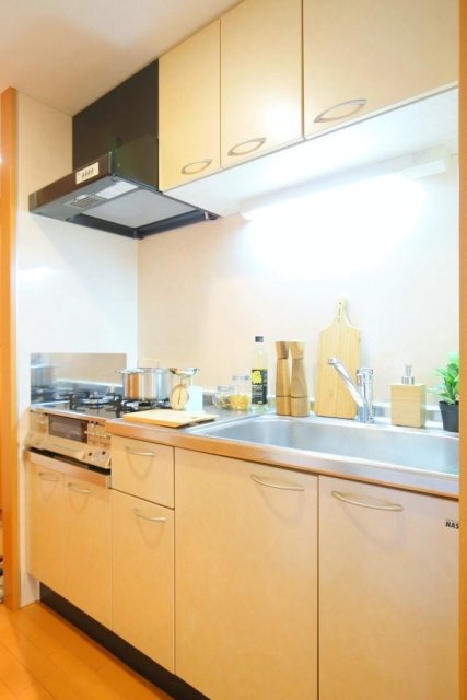 システムキッチンも広い※家具・小物はイメージです