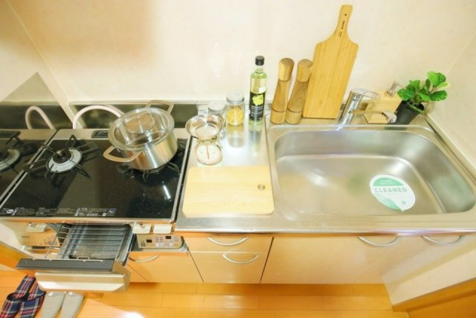 使いやすいガスキッチン※家具・小物はイメージです