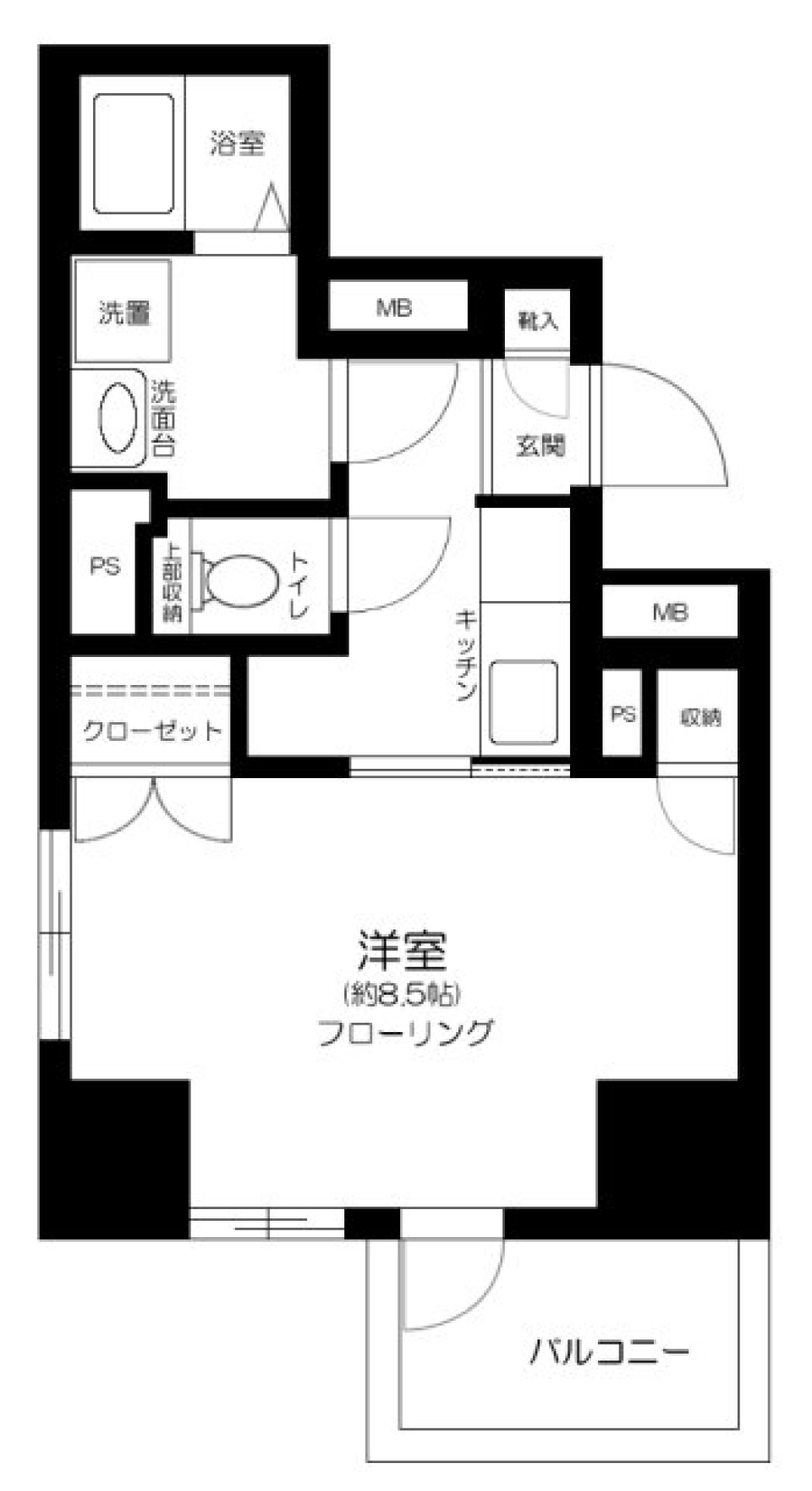 新宿御苑エリアで憧れの一人暮らしの間取り図
