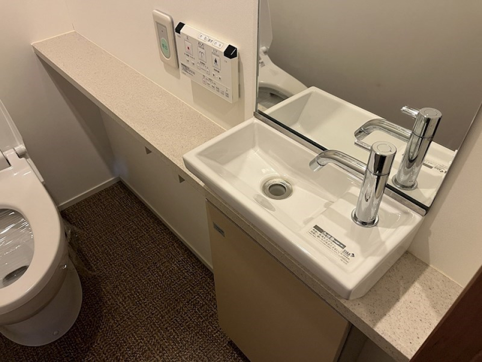 用を足したらすぐに手をウォッシュできます