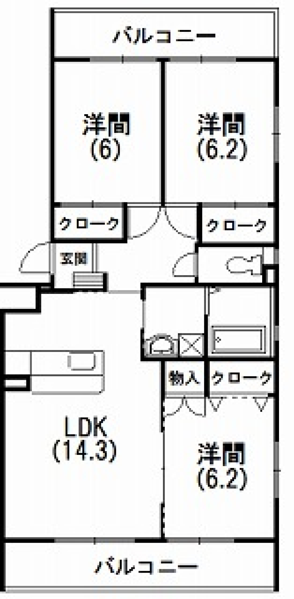 最上階、自由気ままに！の間取り図