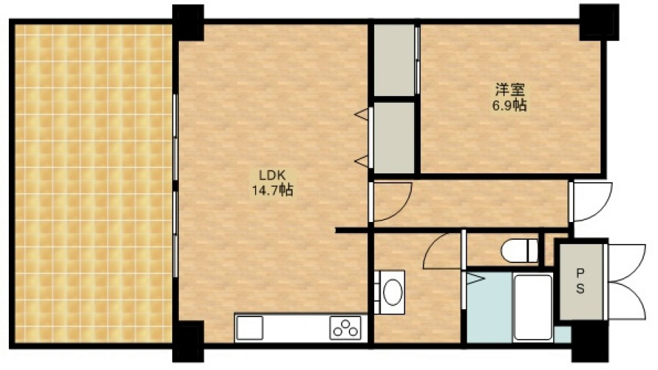 駅チカ、快適！の間取り図