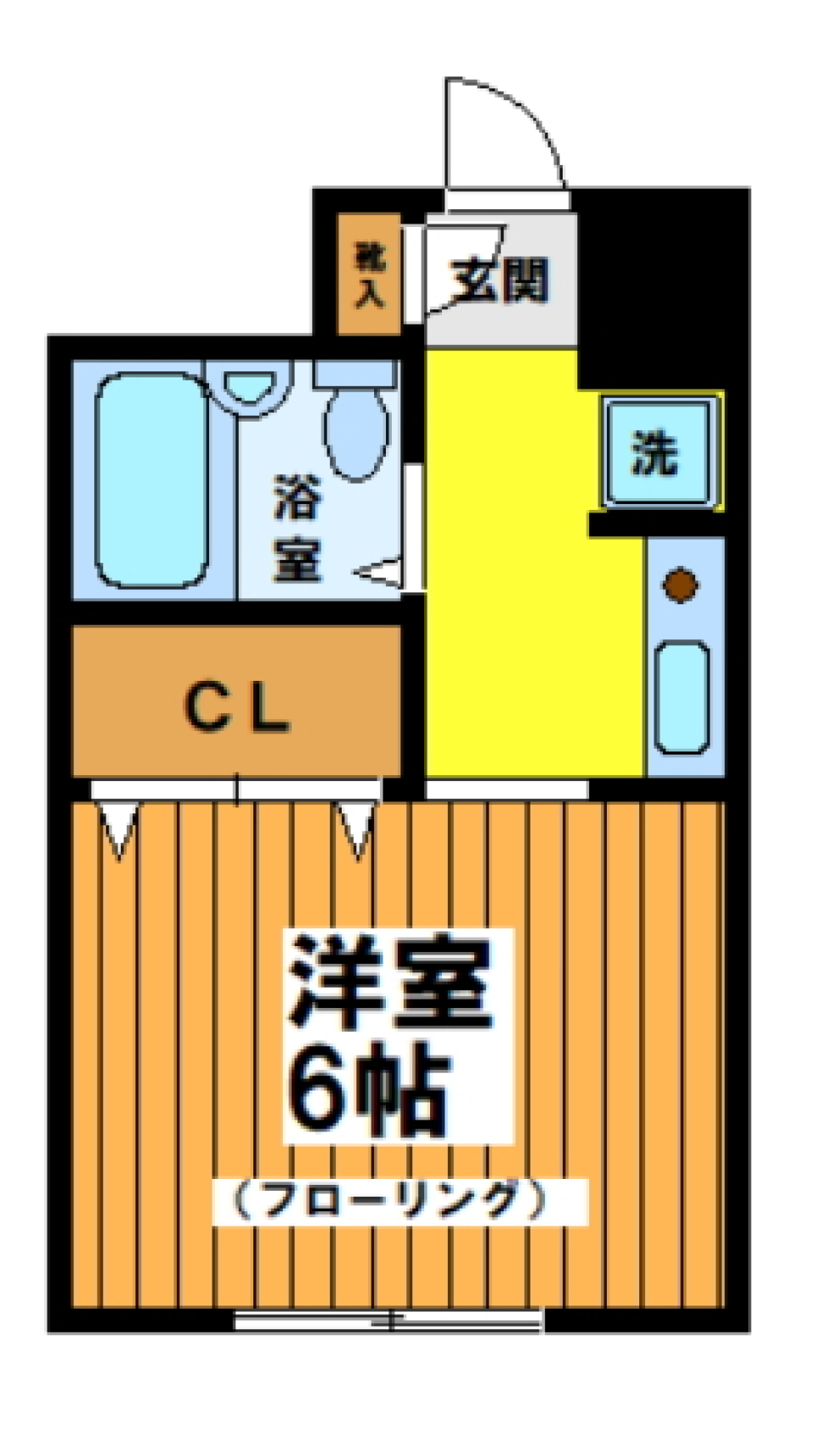シンプルに世田谷区の６帖に住まうの間取り図