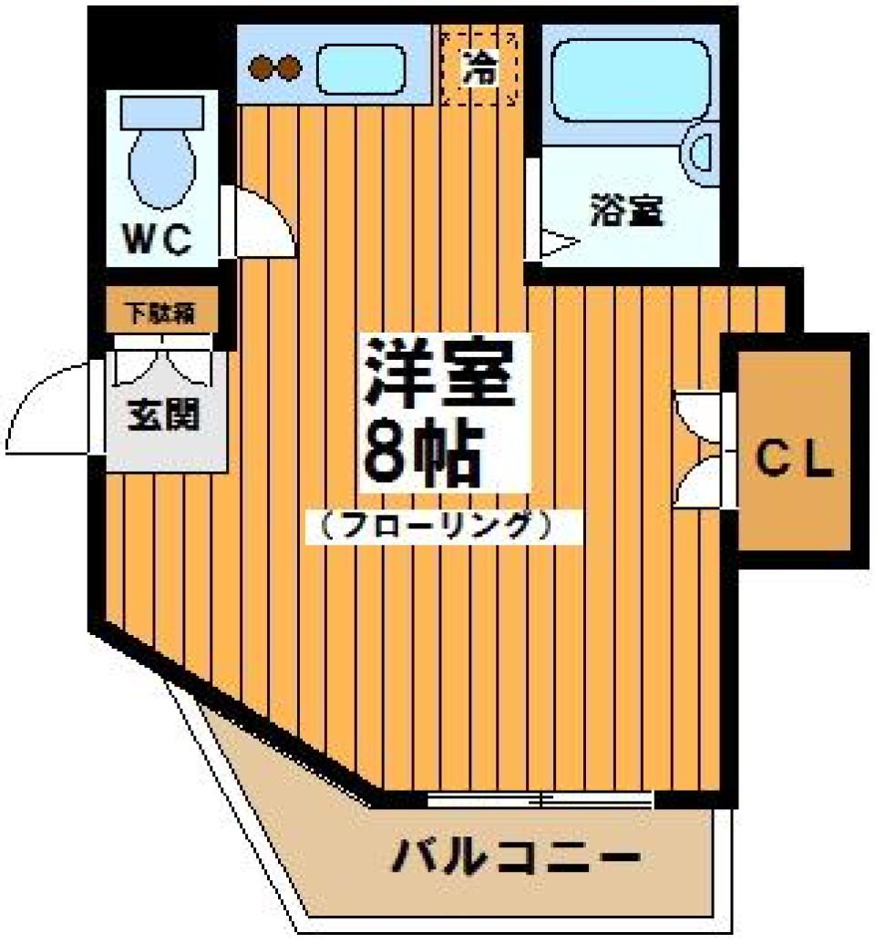 工夫広がる一人暮らしに [ペット可]の間取り図