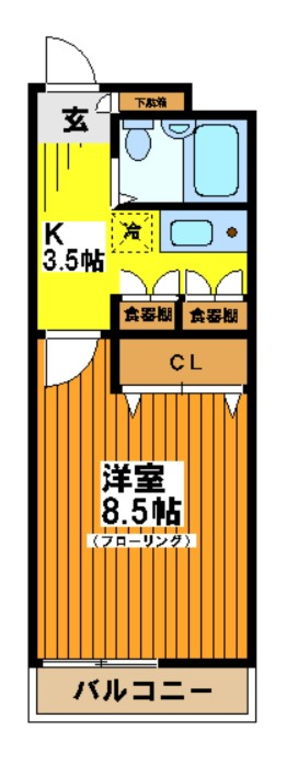 ブラウン&times;ホワイトでナチュラル可愛いの間取り図
