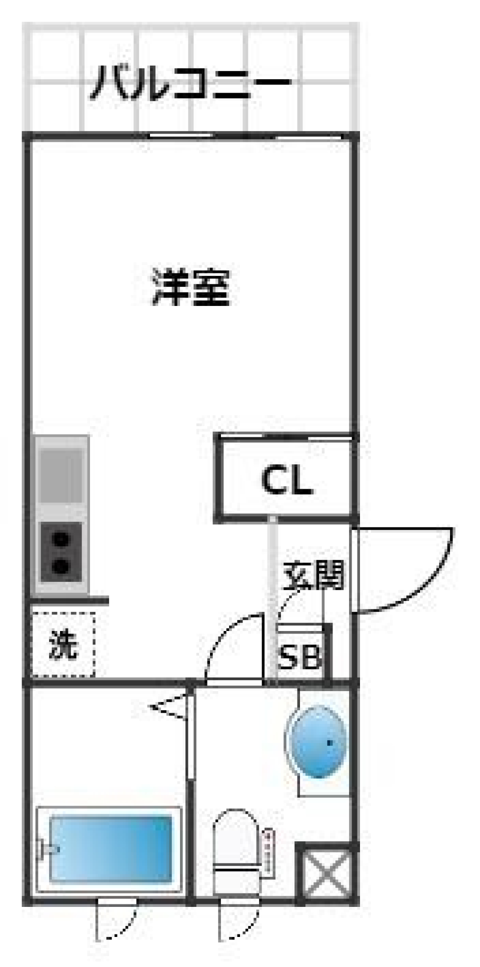 グランデュオ経堂Ⅶ401号室［ペット可］の間取り図