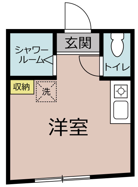 ワンルームです