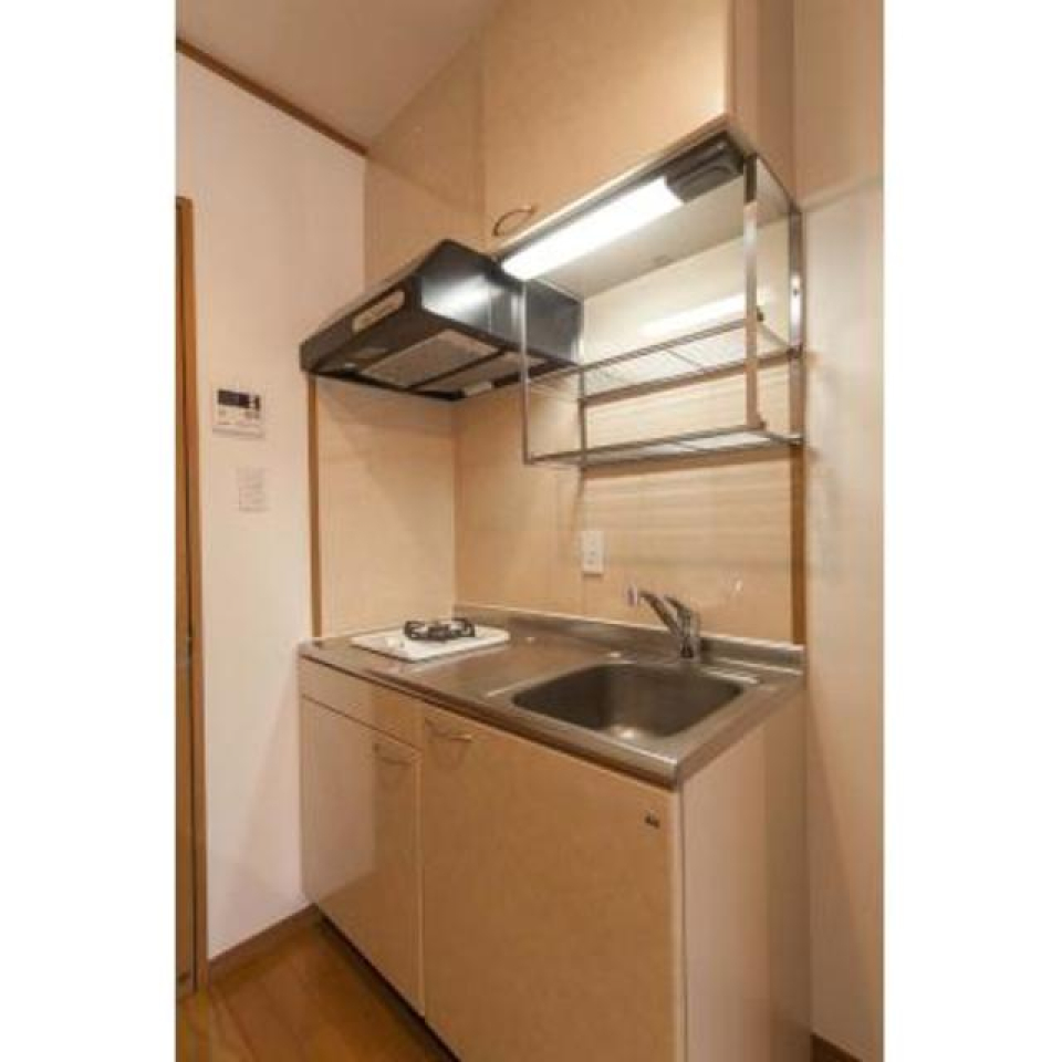 一口のガスコンロのキッチンになります。※写真は同タイプ住戸です。