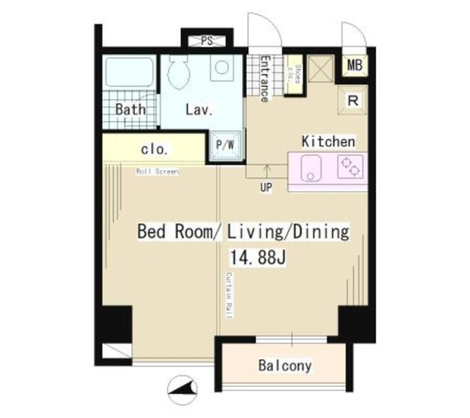 ハーテクトハウス 403号室［ペット可］の間取り図