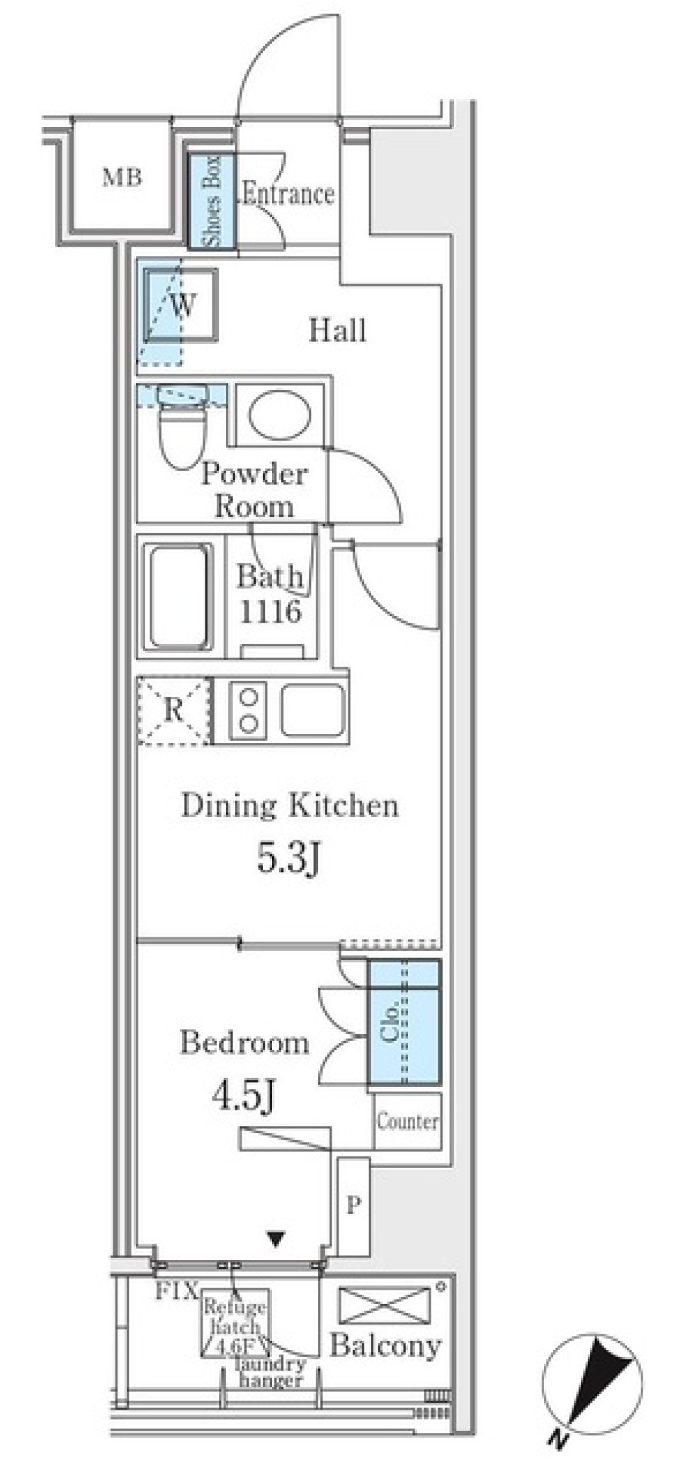 ＮＬ新中野レジデンス 507号室の間取り図