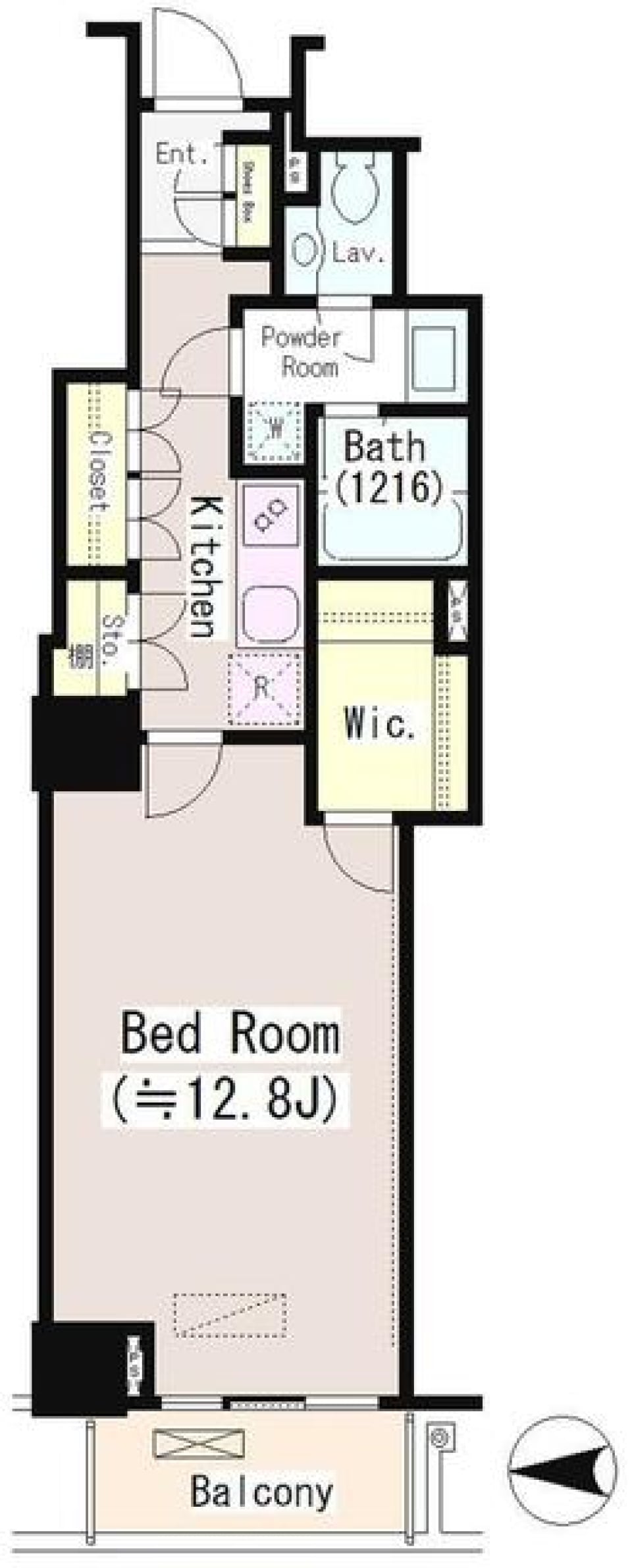 真っ白い世界に吸い込まれそうな空間の間取り図